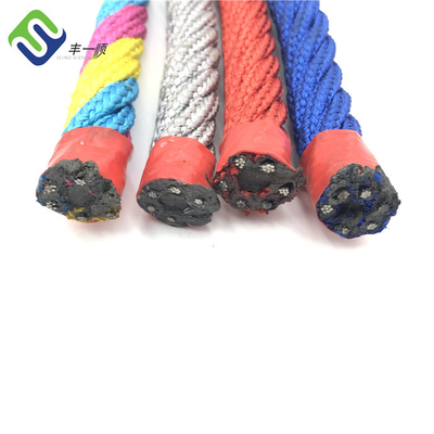 6 corda de fio do campo de jogos da corda da combinação do poliéster da costa 16mm para redes de escalada