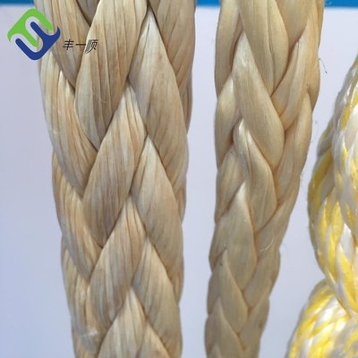 12 cordas de cordas UHMWPE com núcleo duplo trançado Cordas UHMWPE Hawser Ship Rope