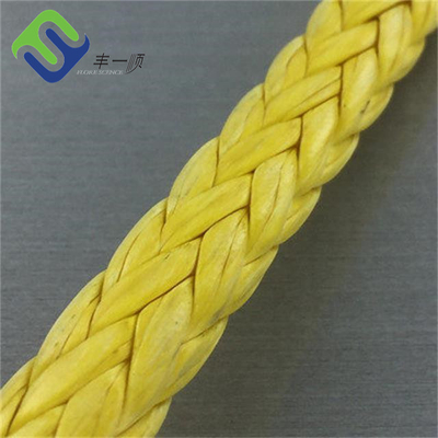 Resistência química 48mm resistente sintética da corda de Uhmwpe da costa da amarração 12