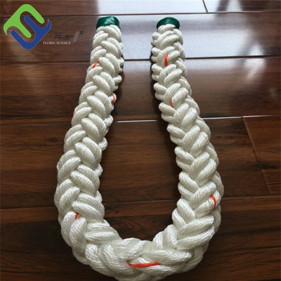 Costa de Marine Polyester Mooring Rope 8 resistente à corrosão ambas as extremidades com olhos