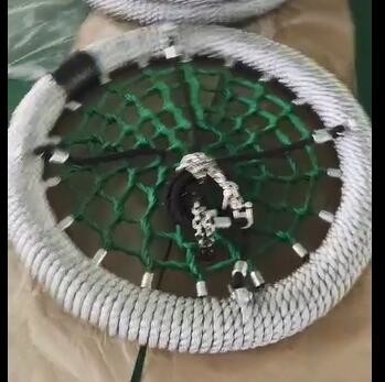 Cinza Verde Cor Mista 100cm diâmetro 12cm anel Parque de Jogos Swing Rede Com Alta Capacidade de Carregamento