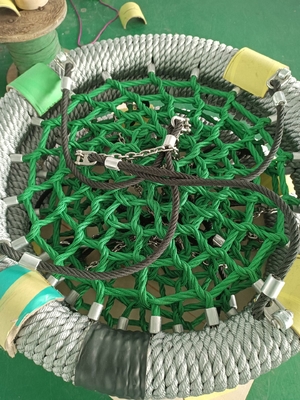Cinza Verde Cor Mista 100cm diâmetro 12cm anel Parque de Jogos Swing Rede Com Alta Capacidade de Carregamento