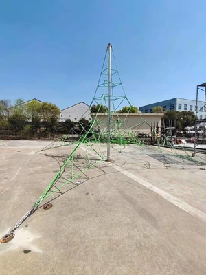 A rede de escalada do equipamento do campo de jogos da Web cúbica da corda personalizou a cor para crianças