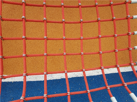 A rede de escalada do equipamento do campo de jogos da Web cúbica da corda personalizou a cor para crianças
