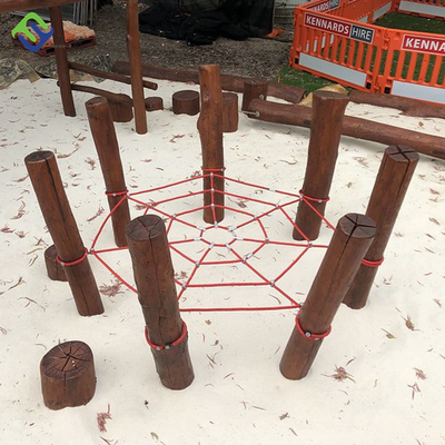 Rede de escalada personalizada da corda da rede da aranha dos tamanhos para o campo de jogos das crianças