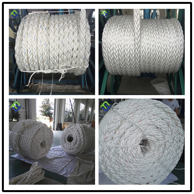 Cor branca da costa dos PP Marine Ship Mooring Rope 8 do polipropileno