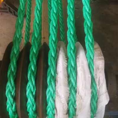 Colocando a corda dos PP da costa do navio 8 do cabo com núcleo galvanizado do fio de aço