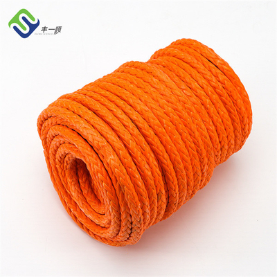Corda Amsteel UHMWPE flexível de 12 fios trançada simples de baixa elasticidade 1/4"