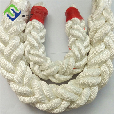 80mmx220m Polyamida de nylon corda trançada com um laço entrelaçado em cada extremidade