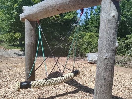 150mmx4 mede a ponte de corda do campo de jogos com corda de suspensão da combinação