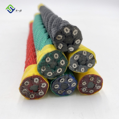 Fios de poliéster de 16 mm e 6 fios combinados com arame de aço para parque infantil